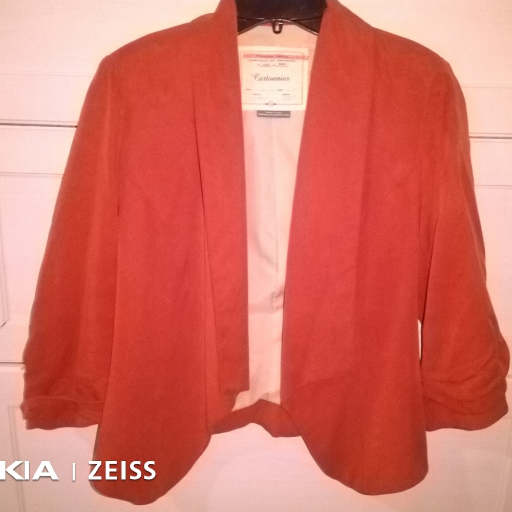 Anthropologie Red Cartonnier Blazer